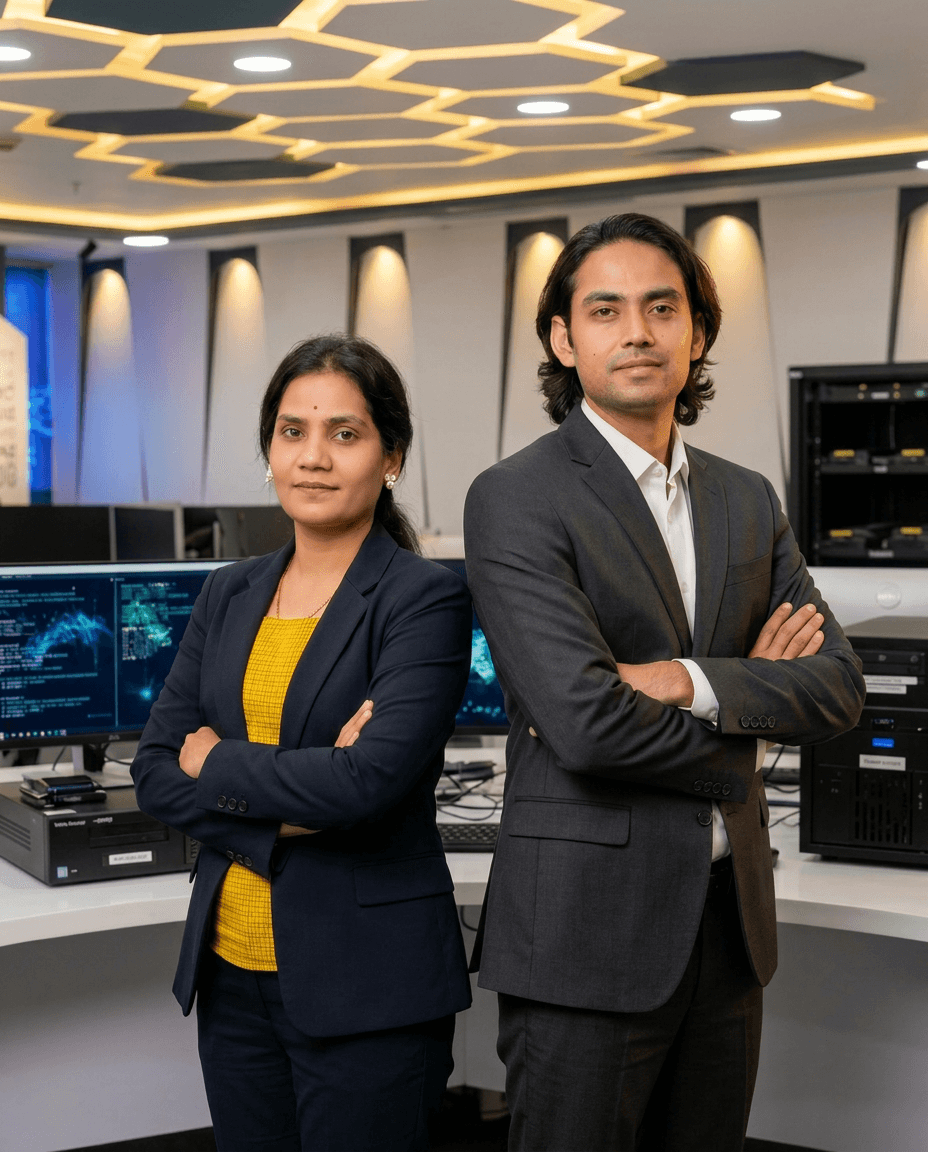 Cyber-Eye Intelligence founders in the forensic lab